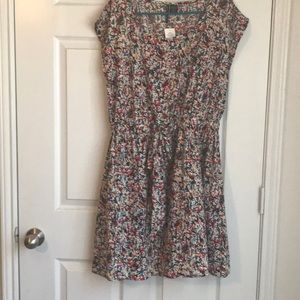 Multi colored dress with self tie ...